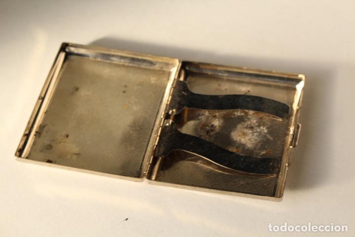 Coleccionismo: caja pitillera,, metal plateado - Foto 3