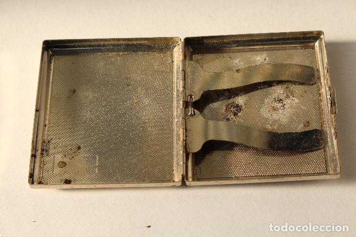 Coleccionismo: caja pitillera,, metal plateado - Foto 4