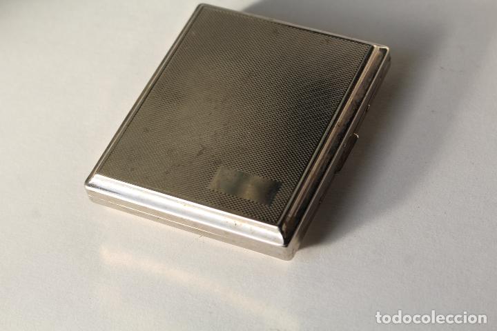 Coleccionismo: caja pitillera,, metal plateado - Foto 1
