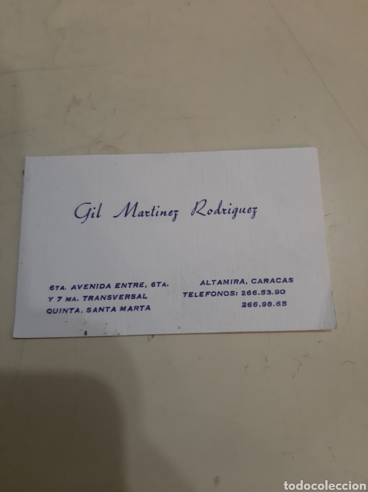 Collectionnisme: TARJETA VISITA CARACAS VENEZUELA