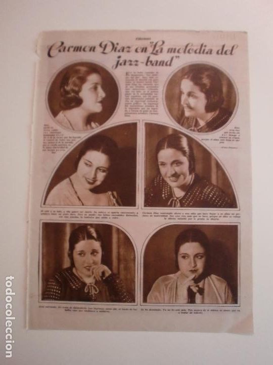 Coleccionismo: CARMEN DIAZ EN LA MELODIA DEL JAZZ BAND - NOTAS DE BA&Ntilde;OLAS MANLLEU BAZA LA SOLANA - 7/11/1931