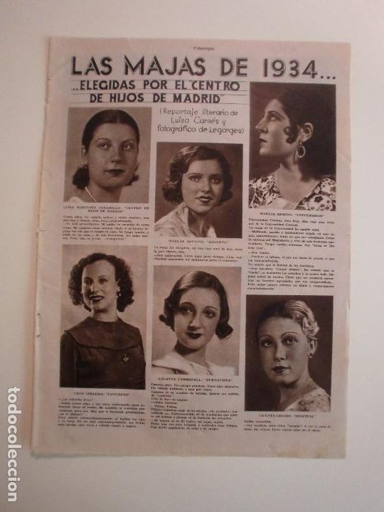 Colecionismo: LAS MAJAS DE 1934 DE MADRID CHAMVERI INCLUSA LATINA ETC.. - JABON HENO DE PRAVIA - 21/7/1934