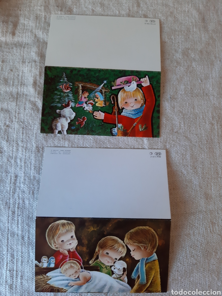 Coleccionismo: 1985 felicitaci&oacute;n navide&ntilde;a Valladolid CYZ 3774/139 D Y 584/139 C ESPA&Ntilde;A Motivo ni&ntilde;os animales