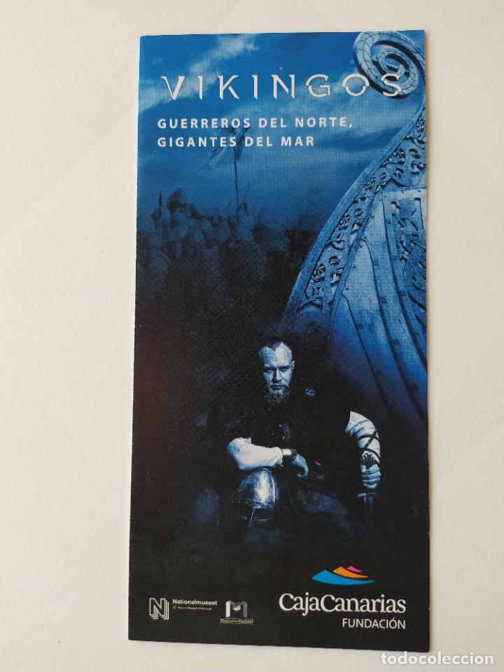 Coleccionismo: FOLLETO DIPTICO VIKINGOS. GUERREROS DEL NORTE. GIGANTES DEL MAR /CAJACANARIAS TENERIFE 2018