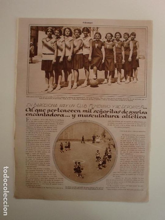 Coleccionismo: EN BARCELONA HAY UN CLUB FEMENINO Y DE DEPORTES - NOTAS DE MADRID Y BARCELONA - 15/4/1930