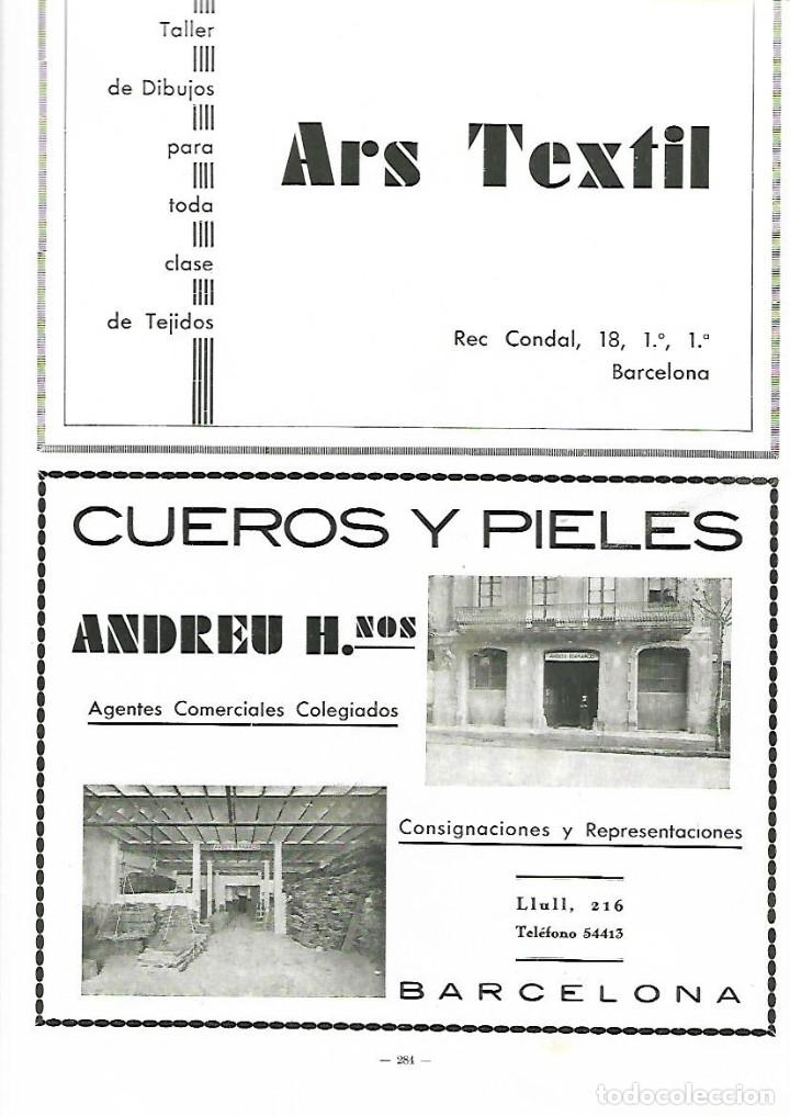 Collectionnisme: A&Ntilde;O 1933 PUBLICIDAD CUEROS Y PIELES ANDREU HERMANOS CALLE LLULL BARCELONA