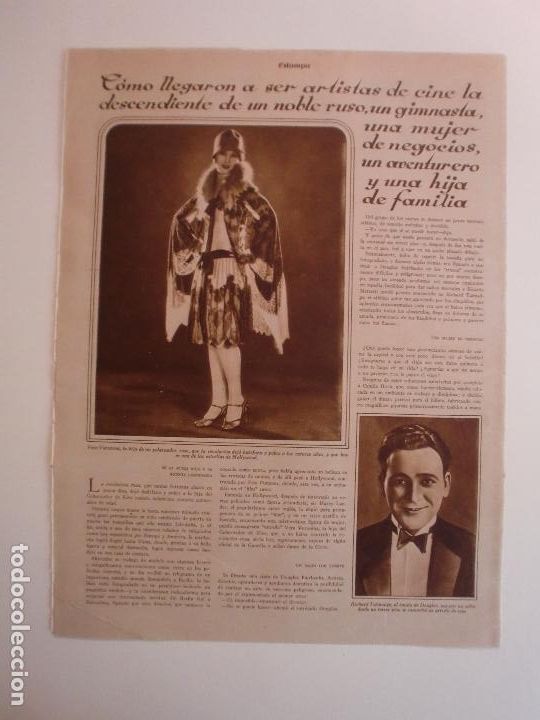 Sammelleidenschaft Papier: ARTISTAS D CINE VERA VORONINA RICHARD TALMADGE JEAN MURAT CAMILA HORN GILDA GRAY 25/3/1930