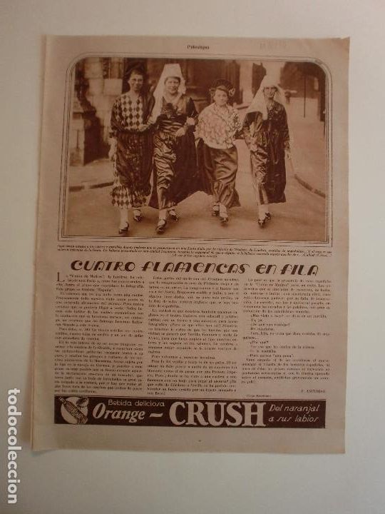 Colecionismo: 4 FLAMENCAS EN FILA DE LA UNION DE MADRES LONDRES - GOMINA ARGENTINA DE FLORALIA - 19/8/1930
