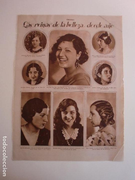 Coleccionismo: REINAS DE LA BELLEZA DE MADRID AVILA VALENCIA ANDALUCIA ASTURIAS LA MANCHA PALENCIA 31/1/1931