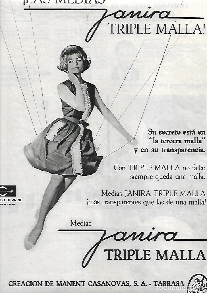 Collectionnisme: A&Ntilde;O 1964 PUBLICIDAD MEDIAS JANIRA TRIPLE MALLA CREACION DE MANENT CASANOVAS TERRASSA