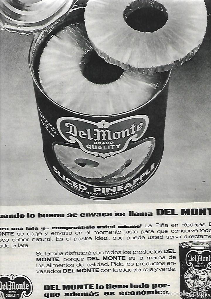 Colecionismo: A&Ntilde;O 1964 RECORTE PRENSA PUBLICIDAD PI&Ntilde;A DEL MONTE CONSERVAS ALIMENTACION