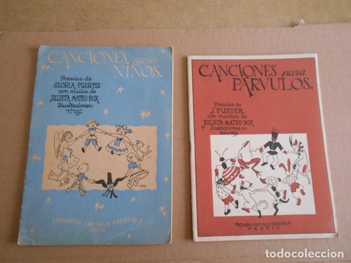 Coleccionismo: cartillas antiguas de canciones para parvulos --gloria fuertes etc