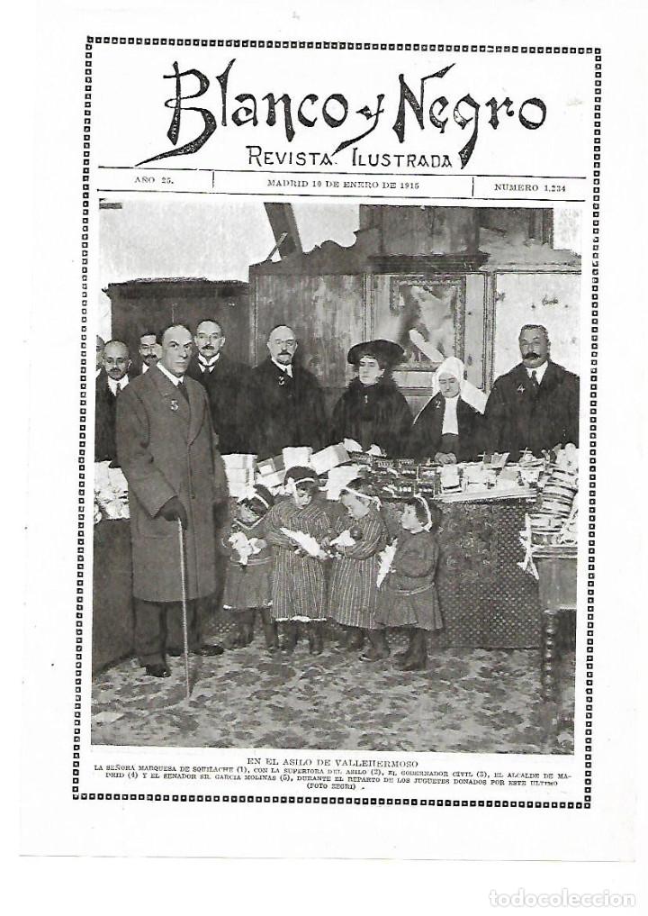 Collecting paper: A&Ntilde;O 1915 RECORTE PRENSA REPARTO JUGUETES ASILO DE VALLEHERMOSO MARQUESA DE SQUILACHE AUTORIDADES