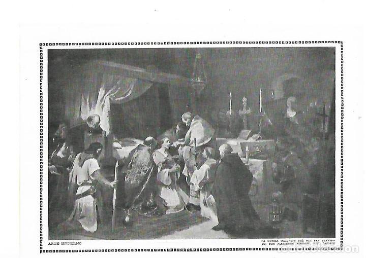 Collectionnisme: A&Ntilde;O 1915 RECORTE PRENSA PINTURA LA ULTIMA COMUNION DEL REY SAN FERNANDO POR FERRANT