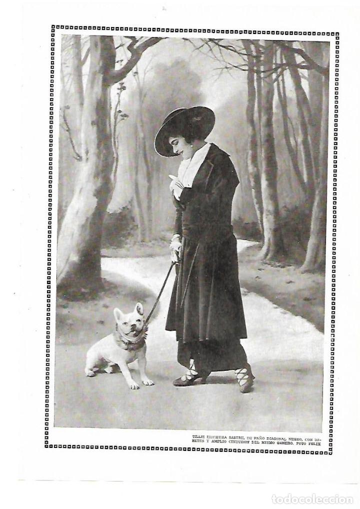 Collectionnisme: A&Ntilde;O 1915 RECORTE PRENSA MODA FEMENINA MUJER TRAJE HECHURA SASTRE PA&Ntilde;O DIAGONAL FOTO FELIX