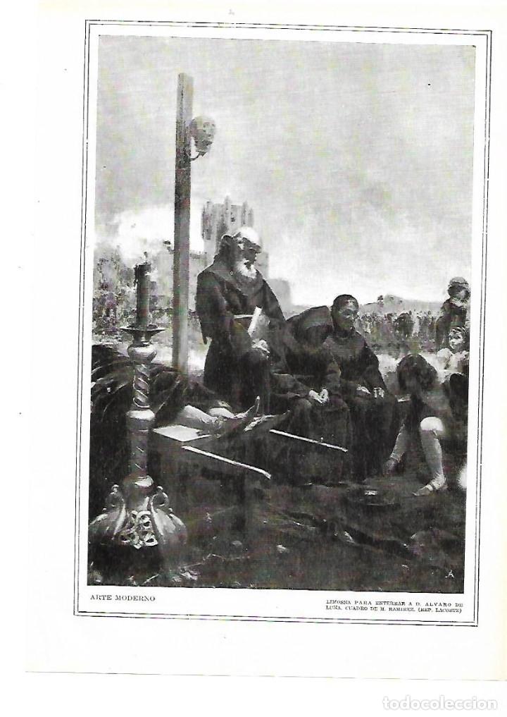 Coleccionismo: A&Ntilde;O 1915 RECORTE PRENSA PINTURA LIMOSNA PARA ENTERRAR A ALVARO DE LUNA CUADRO DE RAMIREZ