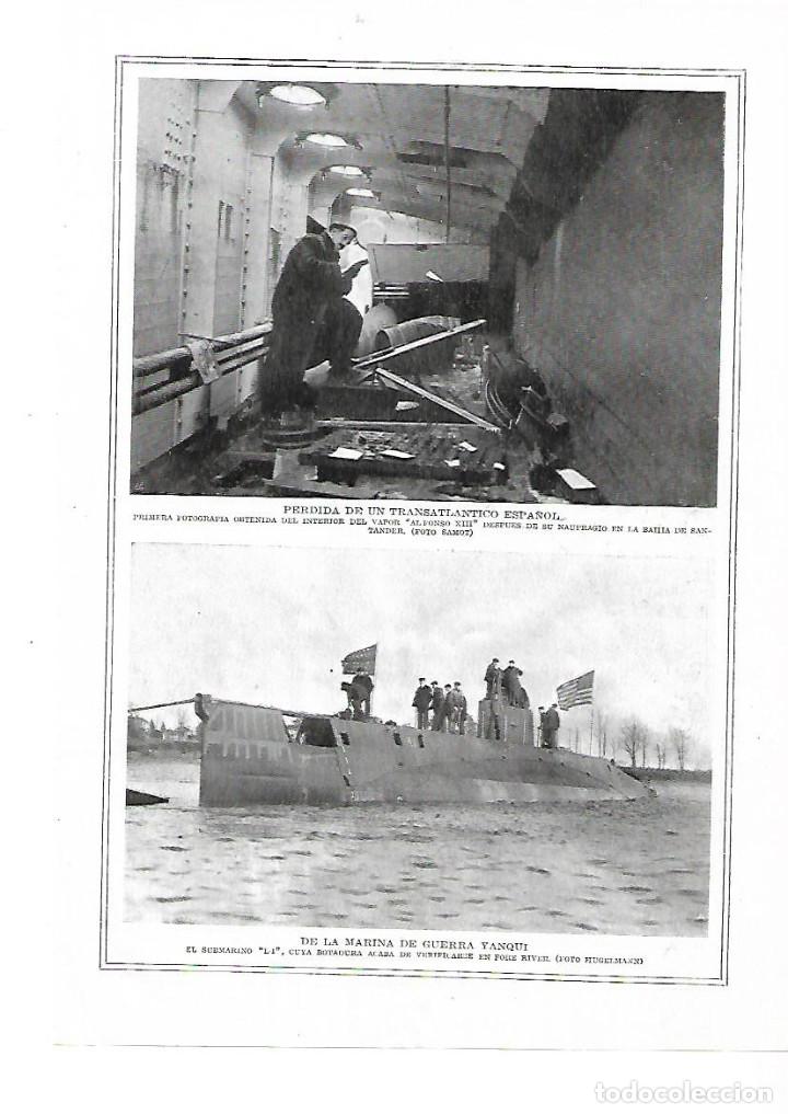 Collectionnisme: A&Ntilde;O 1915 PRIMERA FOTOGRAFIA OBTENIDA INTERIOR VAPOR ALFONSO XIII NAUFRAGIO SANTANDER BUQUE ESPA&Ntilde;OL