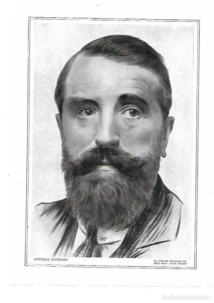 Collecting paper: A&Ntilde;O 1915 RECORTE PRENSA RETRATO FOTOGRAFIA MIGUEL BLAY ESCULTURA ESCULTOR
