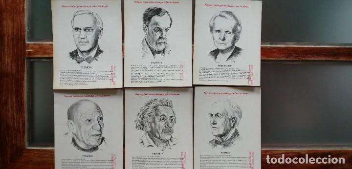 Coleccionismo: 6 FICHAS DE PERSONAJES FAMOSOS