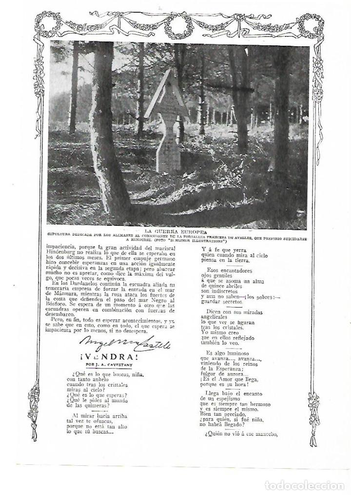 Collecting paper: A&Ntilde;O 1915 GUERRA EUROPEA SEPULTURA COMANDANTE FRANCES AVALLES PREFIRIO SUICIDARSE A RENDIRSE