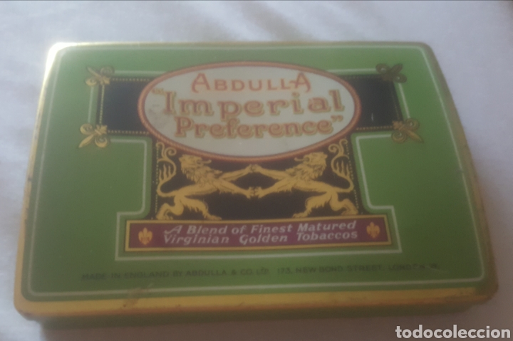 Collectionnisme: Antigua caja de lata de tabaco Abdulla imperial preference