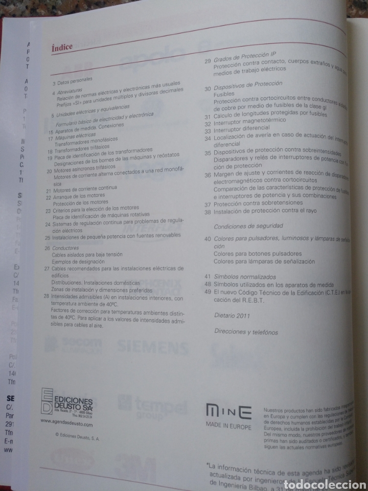 Coleccionismo: AGENDA MAPRISE 2011 ELECTRICIDAD - Foto 2