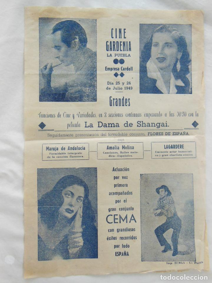 Coleccionismo: MARUJA DE ANDALUCIA, AMELIA MOLINA, LAGARDERE (Flores de Espa&ntilde;a) CINE GARDENIA. 1949