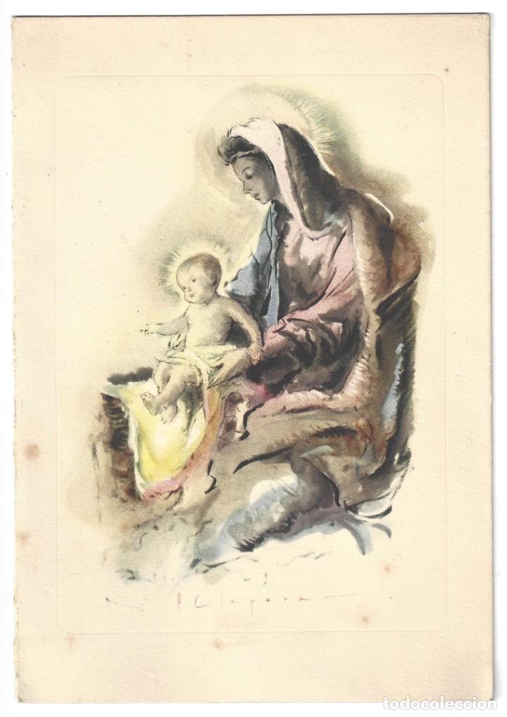 Coleccionismo: FELICITACI&Oacute;N NAVIDAD- PA&Ntilde;ER&Iacute;AS MANCHESTER. NI&Ntilde;O JESUS. ILUSTRACI&Oacute;N DE P. CLAPERA