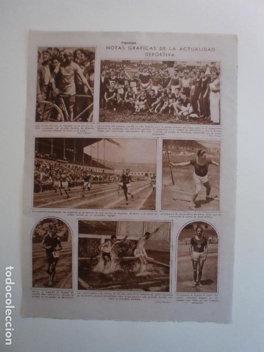 Coleccionismo: DEPORTES: CAMPEONATO NACIONAL DE ATLETISMO - CICLISMO JUAN GARCIA CUENCA - 1/8/1931