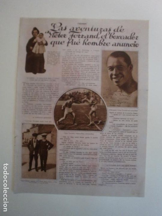 Coleccionismo: LAS AVENTURAS DE VICTOR FERRAND EL BOXEADOR QUE FU&Eacute; HOMBRE ANUNCIO - 1/8/1931