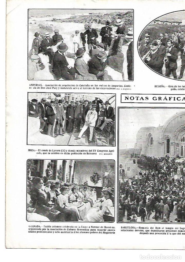 Collectionnisme: A&Ntilde;O 1912 RECORTE PRENSA EMPURIES AMPURIAS CONFERENCIA PUIG I CADAFALCH EN LAS EXCAVACIONES
