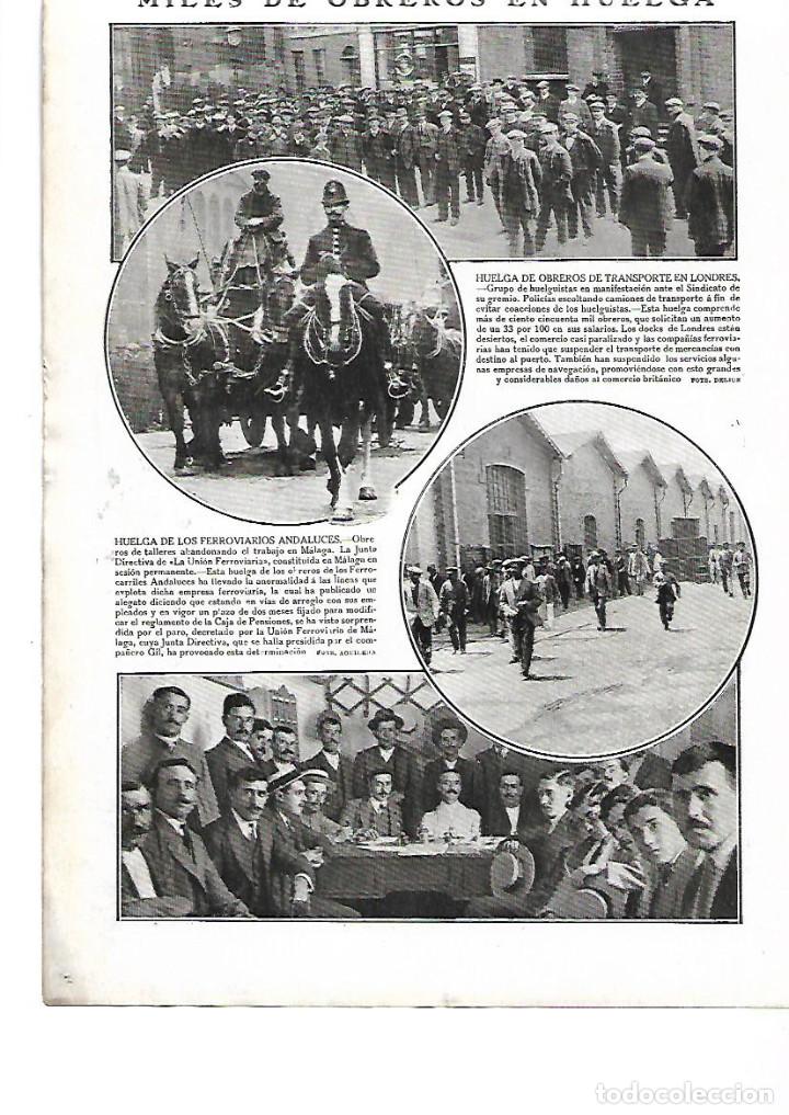 Collectionnisme: A&Ntilde;O 1912 RECORTE PRENSA MALAGA HUELGA DE LOS FERROVIARIOS ANDALUCES FERROCARRIL