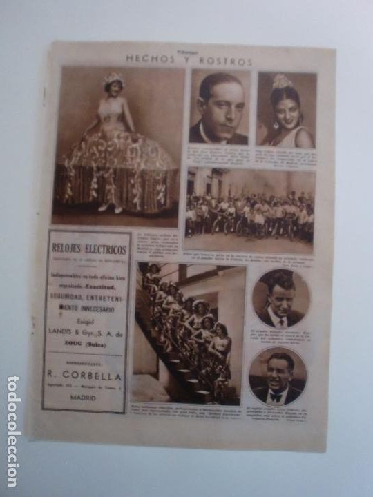 Coleccionismo: HECHOS Y ROSTROS CARRERA DE CINTAS INFANTIL EN MELILLA GIJON REVISTA AMERICANA - 25/7/1931