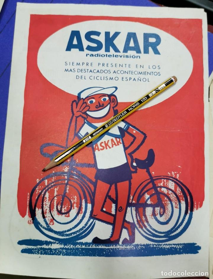 Coleccionismo: 1965, PUBLICIDAD RADIOTELEVISION ASKAR, CICLISMO, HOJA PUBLICACION