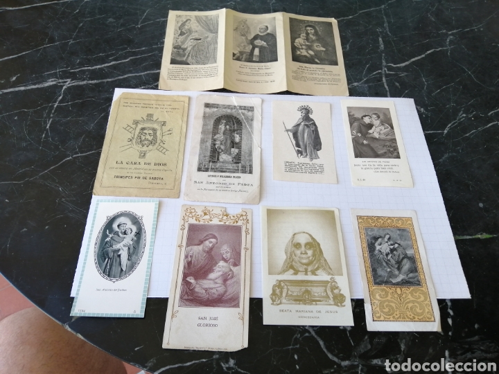 Coleccionismo: COLECCI&Oacute;N DE 7 ESTAMPAS RELIGIOSAS. LAS DE SAN ANTONIO SON DE 1898 A 1910. APROX. ERAN DE MI ABUELO