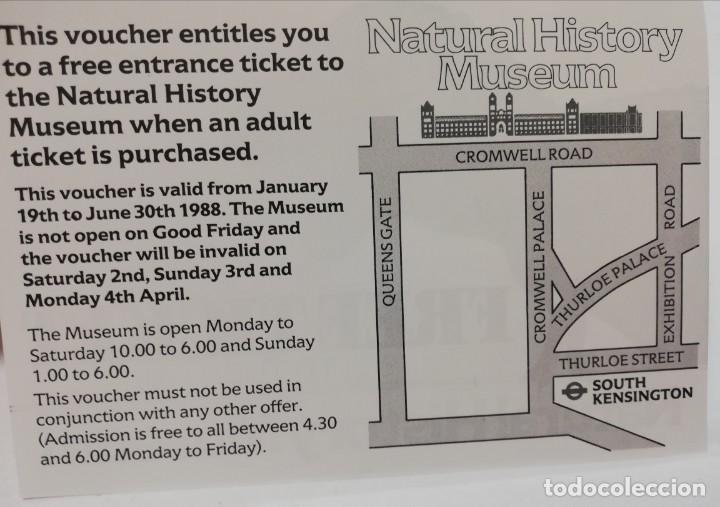 Coleccionismo: Entrada Natural History Museum - Foto 2