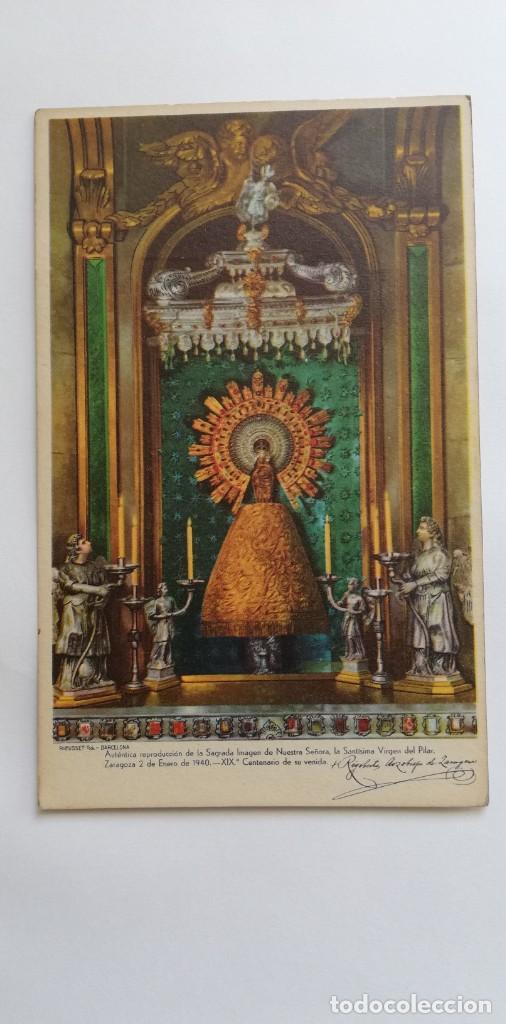 Coleccionismo: Reproducci&oacute;n Virgen del Pilar 2 enero 1940