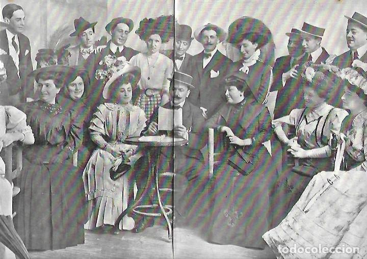 Collezionismo: A&Ntilde;O 1908 RECORTE PRENSA HERMANOS QUINTERO COMPA&Ntilde;IA TEATRO DE LA COMEDIA OBRA LAS DE CAIN