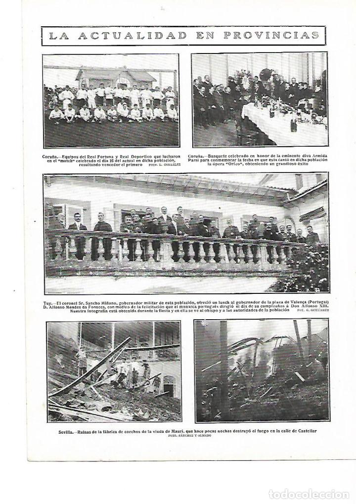 Collecting paper: A&Ntilde;O 1909 RECORTE PRENSA DEPORTES CORU&Ntilde;A EQUIPOS FUTBOL REAL FORTUNA REAL DEPORTIVO