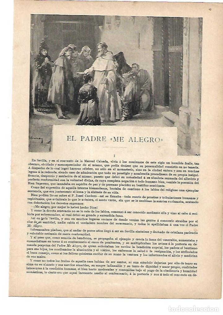 Collezionismo: A&Ntilde; 1898 EL PADRE ME ALEGRO SEVILLA CONVENTO MERCED CALZADA JOSEF CORDERO BLANCA DE LOS RIOS ESTEVAN