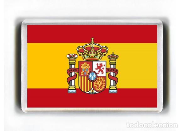 Coleccionismo: IMAN ACRILICO NEVERA - BANDERA DE ESPA&Ntilde;A