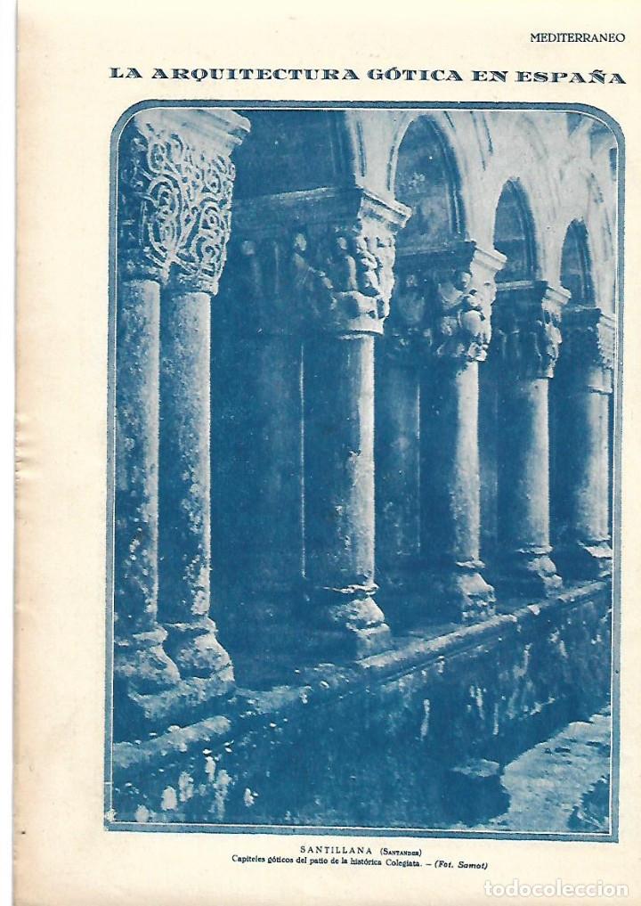 Collecting paper: A&Ntilde;O 1927 RECORTE PRENSA ARQUITECTURA GOTICA CAPITELES GOTICOS COLEGIATA DE SANTILLANA