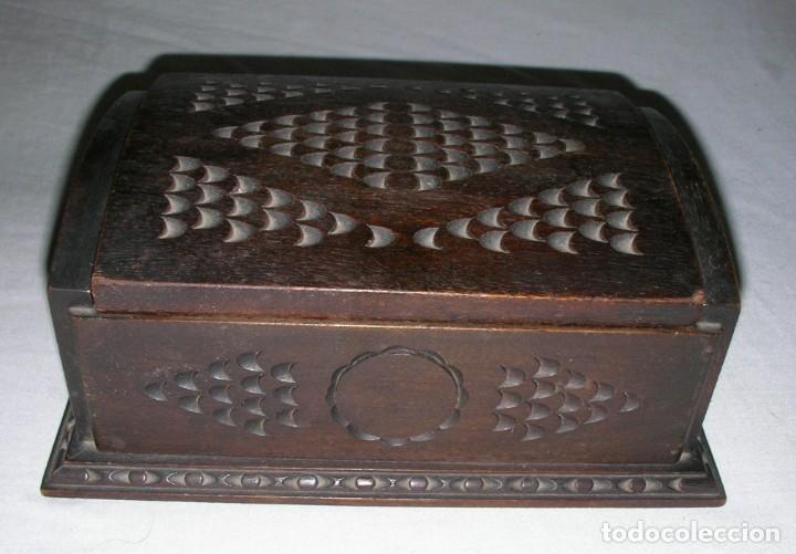 Coleccionismo: PITILLERA DE MESA EN CAJA DE MADERA - Foto 1