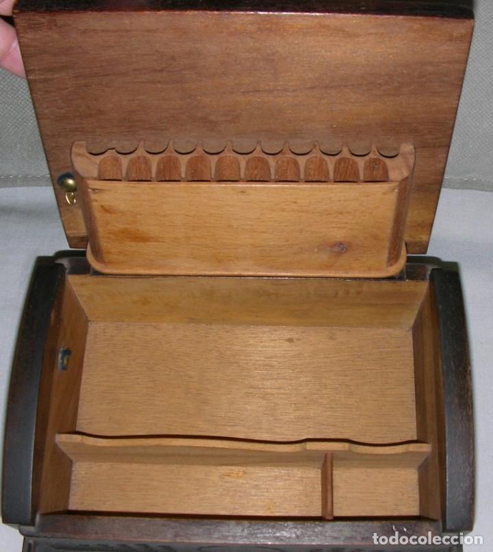 Coleccionismo: PITILLERA DE MESA EN CAJA DE MADERA - Foto 2