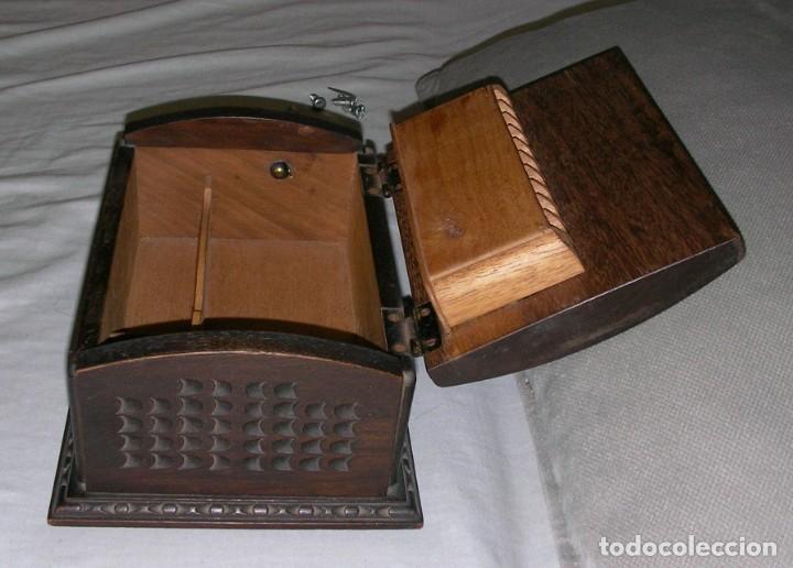 Coleccionismo: PITILLERA DE MESA EN CAJA DE MADERA - Foto 3