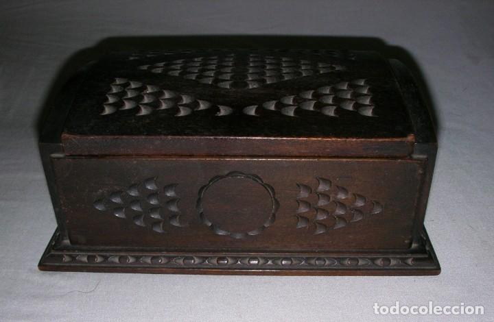 Coleccionismo: PITILLERA DE MESA EN CAJA DE MADERA - Foto 5