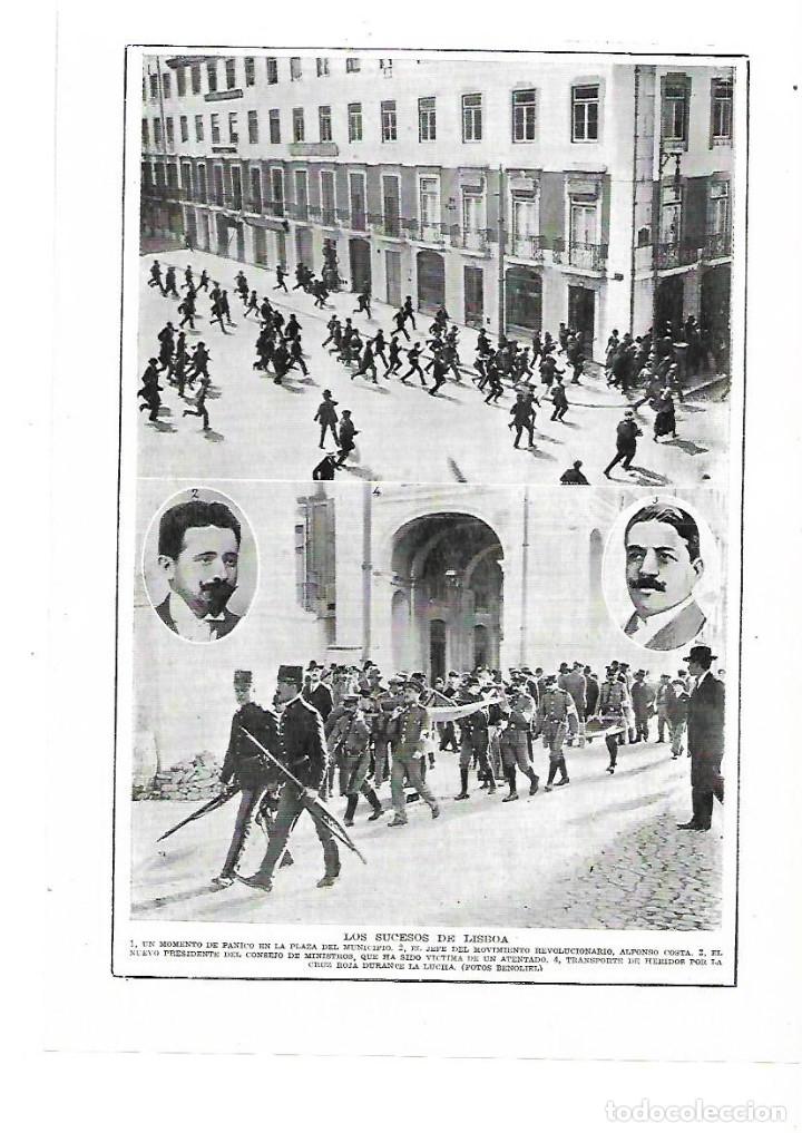 Collezionismo: A&Ntilde;O 1915 RECORTE PRENSA REVOLUCION PORTUGAL SUCESOS DE LISBOA TRANSPORTE HERIDOS BOMBARDEO MARINA