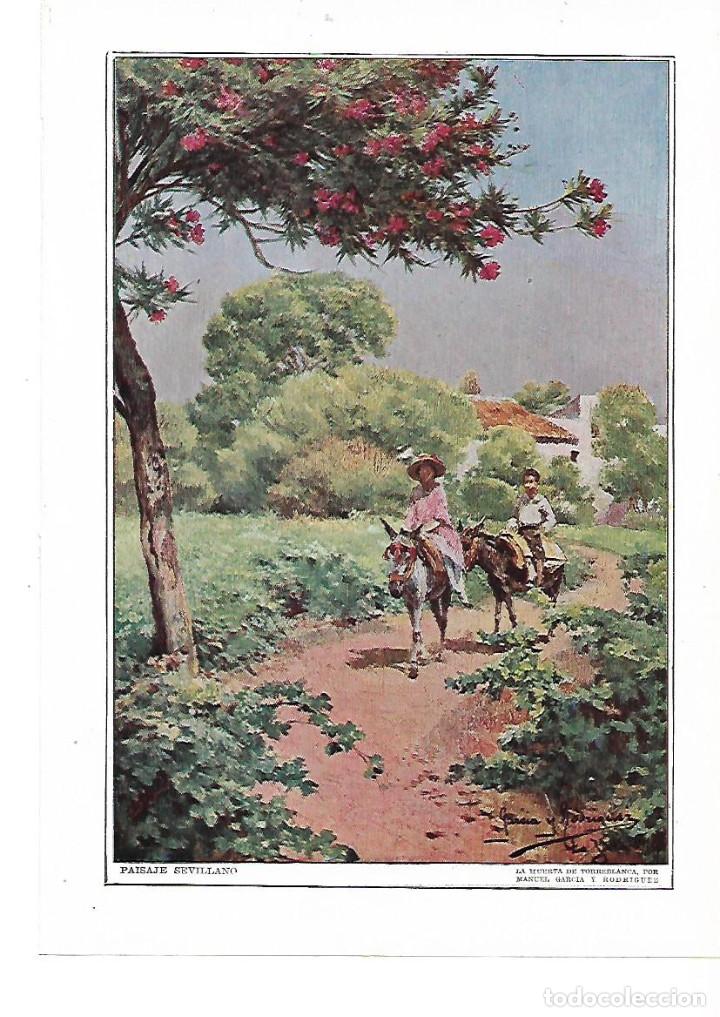 Collezionismo: A&Ntilde;O 1915 RECORTE PRENSA PINTURA DIBUJO SEVILLA HUERTA DE TORREBLANCA GARCIA Y RODRIGUEZ BURROS