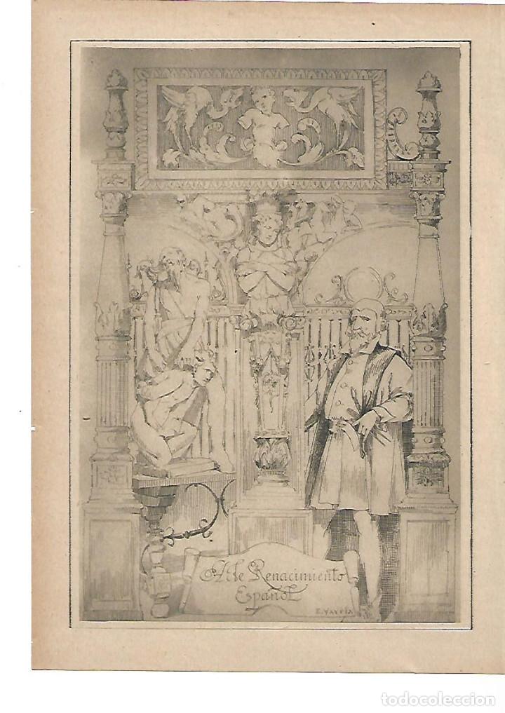 Coleccionismo: A&Ntilde;O 1915 RECORTE PRENSA PINTURA DIBUJO ARTE RENACIMIENTO ESPA&Ntilde;OL POR VARELA