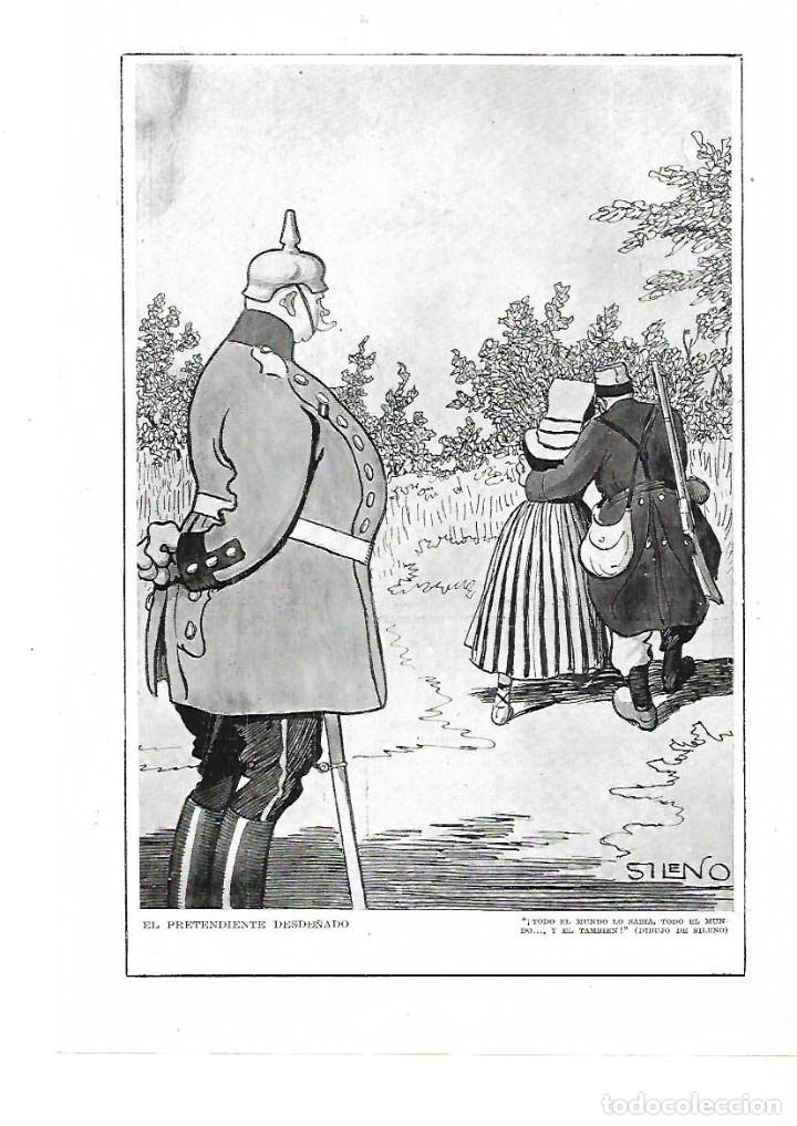 Collezionismo: A&Ntilde;O 1915 RECORTE PRENSA DIBUJO CARICATURA HUMOR EL PRETENDIENTE DESDE&Ntilde;ADO POR SILENO